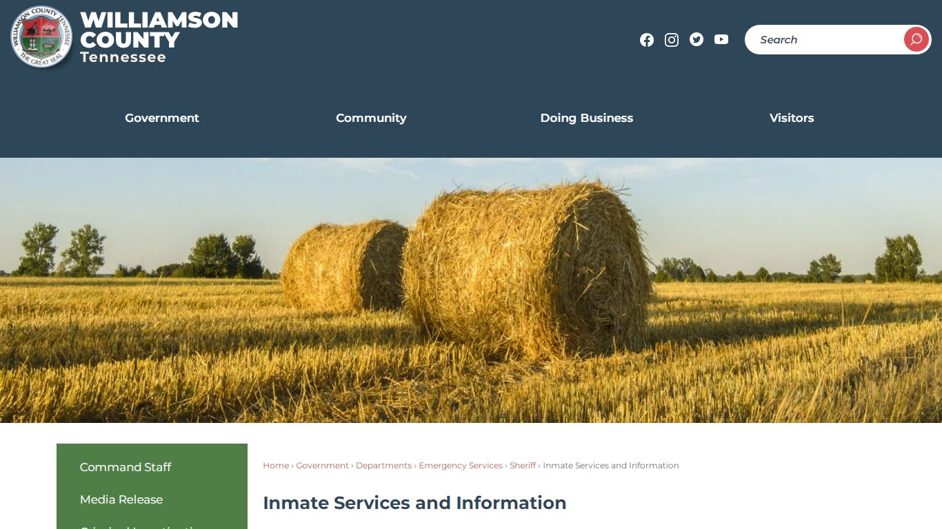 Inmate Services and Information - Williamson County, TN